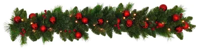 Produktbild von LED-Weihnachtsranke "NOEL" rot