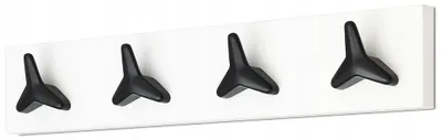 Produktbild von FURNITECO Wandgarderobe mit 4 Haken in Weiß