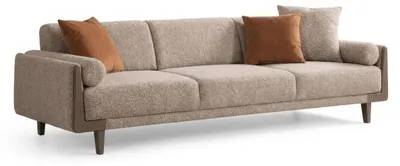 Immagine prodotto di Divano a 3 posti moderno, beige, lussuoso, raffinato, di design, imbottito, nuovo