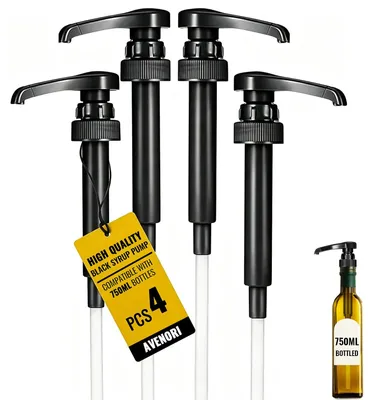 Sirupdispenser 4er-Set Schwarz 36 cm