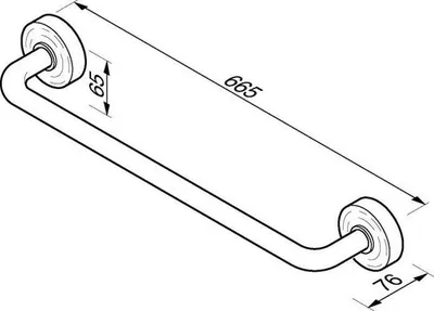 Produktbild von Geesa Badetuchhalter edelstahl Luna G05529-60, 05529-60