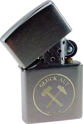 Produktbild von Benzinfeuerzeug Bergbau Glück Auf Handwerk Zunft in Geschenkebox und Support-Paket