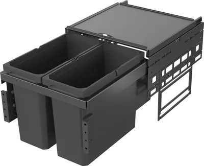 Produktbild von VS ENVI Space Abfalltrennsystem KB 450 mm 2 x 16 Liter Lava