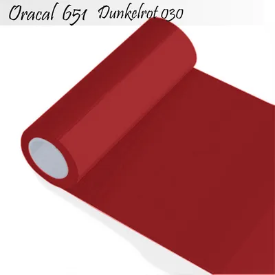 Produktbild von Oracal 651 - Orafol glänzend - glanz - für Küchenschränke und Dekoration Folie 10m (Laufmeter) - 50 cm Folienhöhe - 30-dunkelrot + GRATIS ein Schmetterlingsset W400 von Indigos UG