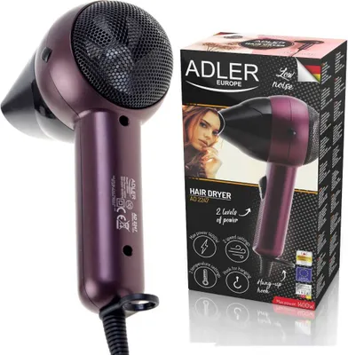 Produktbild von Adler Haartrockner AD 2247 1400W Reisefön leise kompakt mit Konzentrator