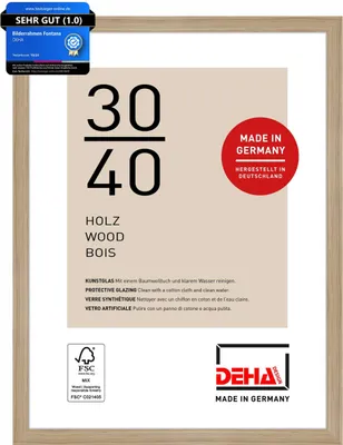 Produktbild von DEHA Design Holz Bilderrahmen Fontana, 30x40 cm, Eiche