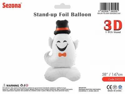 Produktbild von Halloween-Ballon, Hexenhut, 147 cm