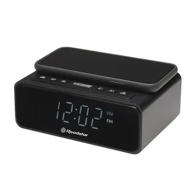 Productafbeelding van Roadstar CLR-700Qi, digitale wekker, rechthoekig, zwart, 12 uur, FM-radio/zomerstand