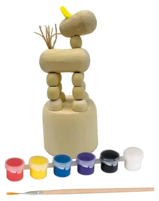 Produktbild von Egmont Toys Schiebepferd aus Holz zum Ausmalen