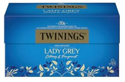 Productafbeelding van Zwarte thee, 25 x 2 gram, TWININGS "Lady Grey"