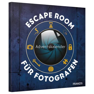 A product shot of an escape room advent calendar for photographers.