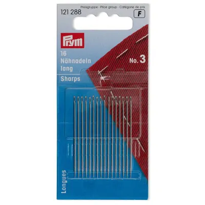 Zdjęcie produktu dla Prym 16 igieł do szycia, długie, stalowe, 0,9 x 44 mm