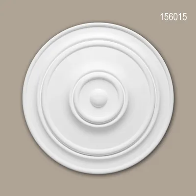 Produktbild von PROFHOME 156015 Rosette aus Polyurethan Deckenrosette Zierelement Ø 55,5 cm