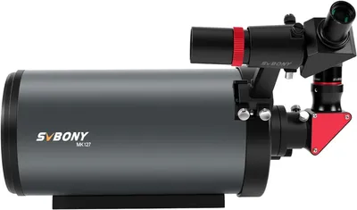 Produktbild von Svbony MK127 Astronomie Teleskop Set, mit SV188P Zenitspiegel dielektrischem Spiegel, 20mm Okular, SV182 6x30Sucherfernrohr Rechtwinkligem Winkel