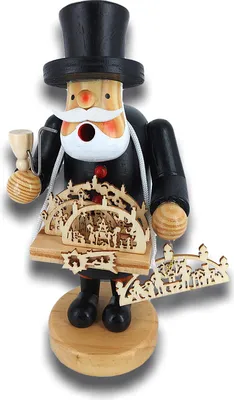 Produktbild von Räuchermännchen mit Bauchladen ca. 18 cm - Schwibbogenhändler