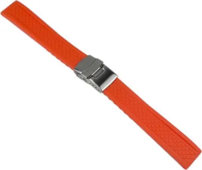 Produktbild von Minott Ersatzband Uhrenarmband Silikon Band Orange 20mm