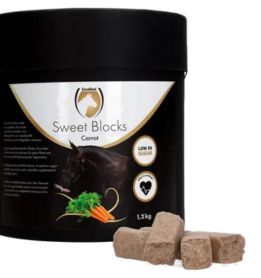 Zdjęcie produktu dla Excellent Horse Sweet Blocks Carrot smaczki dla konia marchewkowe-1.2 kg