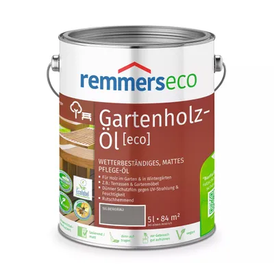 Produktbild von Remmers Gartenholz-Öl [eco] Silbergrau 5L – Holzöl für außen
