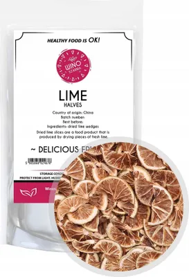 Obrázek produktu pro Sušené půlky limetek - 100g Jedlé ovoce Nejlepší chuť a vůně!