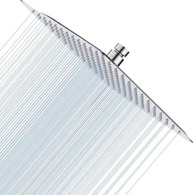 Produktbild von Quadratischer Regenduschkopf 12 Zoll aus Edelstahl - s Duscherlebnis - Decken- oder Wandmontage - Chromoberfläche