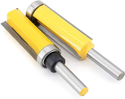 Produktbild von 2-teiliges 8-mm-Bündigfräser-Set (Gelb-Hartmetall) — Für die Holzbearbeitung