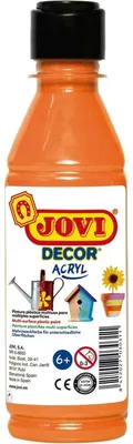 Immagine prodotto di Jovi jovidecor vernice acrilica arancione per plastica flacone da 250 ml