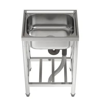 Produktbild von Edelstahl Spüle Spültisch Gewerbliche Küchenspüle Spülbecken 1 Becken Waschbecken Waschtisch Gastrospüle