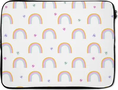 Produktbild von MuchoWow® Laptop Hülle 15 Zoll Regenbogen - Schmetterling - Baby Laptoptasche - Laptoptasche - Sleeve - Rundum-Schutz