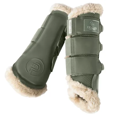 Produktbild von Eskadron Platinum Gamaschen " MESH FAUXFUR ", 1 Paar Größe - XL Farbe - ashgreen