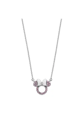 Produktbild von Disney Minnie Mouse funkelnde Silber Halskette NS00048RZPL-157.CS