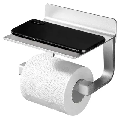 Produktbild von Toilettenpapierhalter ohne Bohren mit Ablage für das Badezimmer