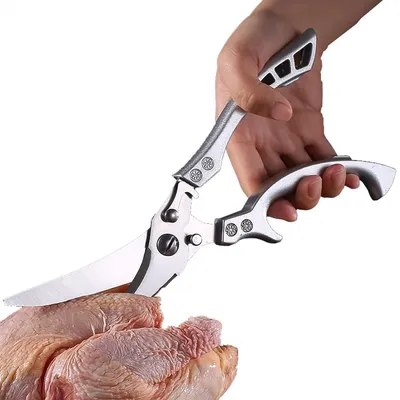 Produktbild von Lost Deer Küchenschere Edelstahl Metallgriffe 25cm vielseitig Huhn Fleisch Gemüse