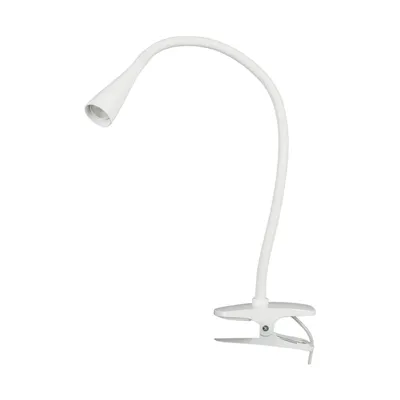 Produktbild von Lindby LED-Klemmleuchte Baris, weiß, Höhe 44 cm, 3000K