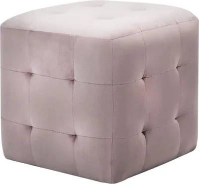 Produktbild von vidaXL Nachttische 2 Stk. Rosa 30×30×30 cm Samtstoff