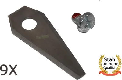 Produktbild von 9 X 4,9 CM Edelstahl Messer BOSCH Indego 350 400 800 1000 1100 Connect Mährobot