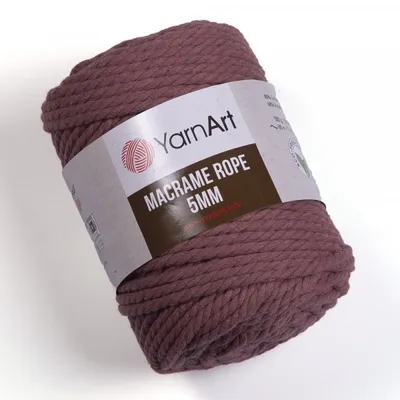 Produktbild von Yarn Art Macrame Rope 5 mm 5 mm 85 m 792 Dusty Rose Schnur