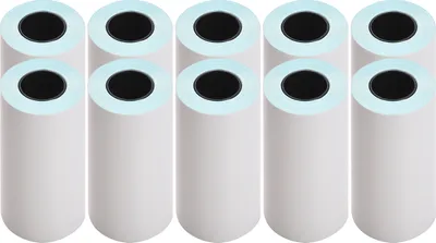 Obrázek produktu pro 10 rolí samolepicího, voděodolného termopapíru o rozměrech 57x30 mm pro mobilní fototiskárny BT