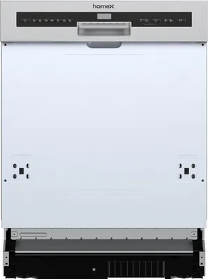 Produktbild von homeX Geschirrspüler 60 cm, Einbau Spülmaschine teilintegrierbar - 14 Maßgedecke, 7 Programme, AquaStop, DWSI601444C