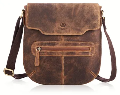 Produktbild von Damenposttasche aus Leder von Paolo Peruzzi T-61-HBR