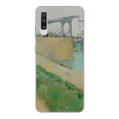 Produktbild von MuchoWow® Handyhülle Schutzhülle Hülle für Samsung Galaxy A70 Die Brücke von Langlois - Vincent van Gogh Silikon Softcase Handy Hülle - Schutzhaube