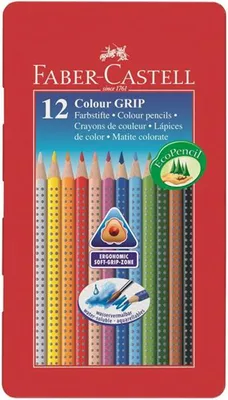 Immagine prodotto di FABER-CASTELL Buntstift Colour Grip 12er-Metalletui