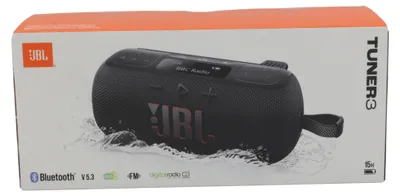 Produktbild von JBL Tuner 3 Tragbares DAB+/UKW BT Radio, IP68, Schwarz