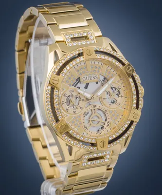 Produktbild von Guess GW0464L2 Damenuhr Queen Multifunktion Goldfarben