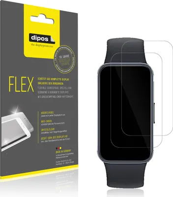 Produktbild von 2x Schutzfolie für Huawei Band 10 Folie, 100% Displayabdeckung, dipos Flex