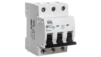 Produktbild von Überstromschutzschalter 3P B 10A 6kA AC KMB6-B10/3 VDE 23164