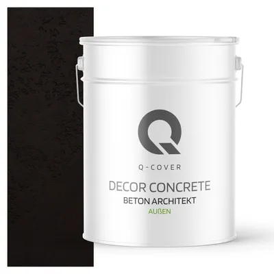 Produktbild von Beton Architekt 15 Kg 10 m2 Schwarz  15 kg 10m2 | Dekorativerputz | Kellepnputz | Gebrauchsfertige Betonmasse Betonoptik Dekoratives Beton Außen