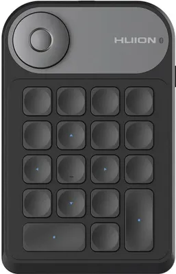 Produktbild von HUION Grafiktablett keydial mini K20 Zifferntastatur Tragbare kabellose Zifferntastatur mit Whlfunktion und 18 Tastenkombinationen fr grafische Tablets mit Bildschirm