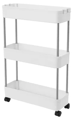 Obrázek produktu pro Vozík, třípatrový, univerzální úložný systém, bílý