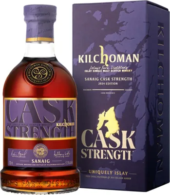 Produktbild von Kilchoman Sanaig Cask Strength + Box 700ml 57,8% Vol.