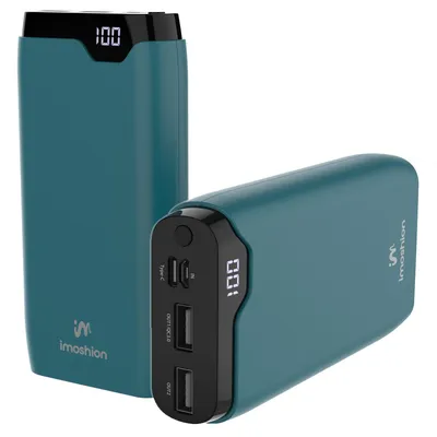 Produktbild von imoshion Powerbank - 20.000 mAh - Schnelles Aufladen und Power Delivery - Petrol Green
